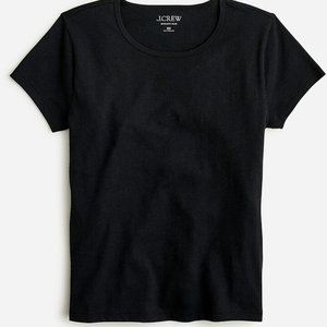J. Crew Slim-fit Crewneck T-shirt in Organic Slub Cotton - MED - BLACK